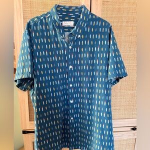 Cotton and  Co Blue Patterned Casual Shirt